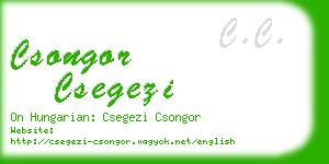 csongor csegezi business card